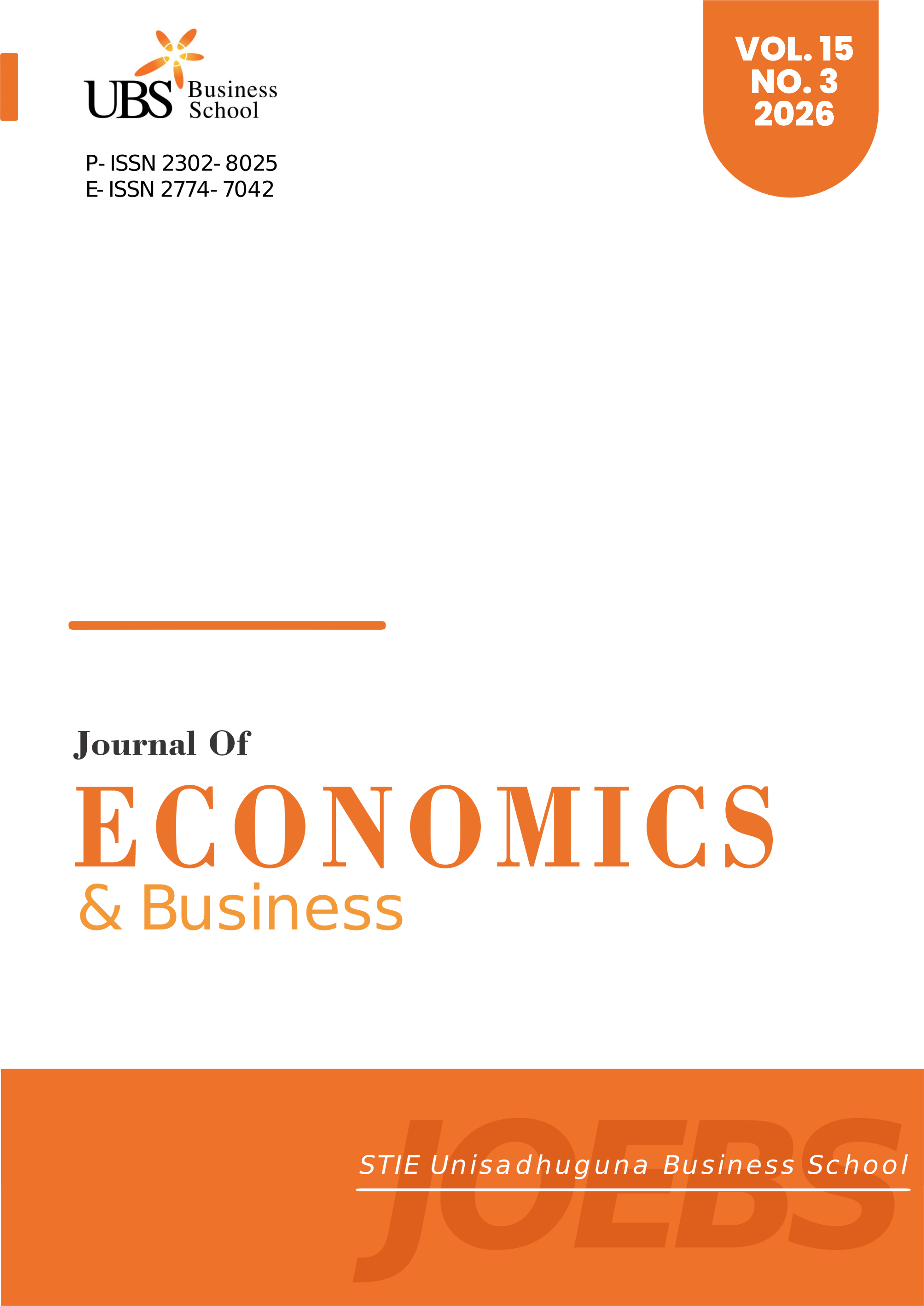 					View Vol. 15 No. 3 (2026): Journal of Economics and Business UBS
				