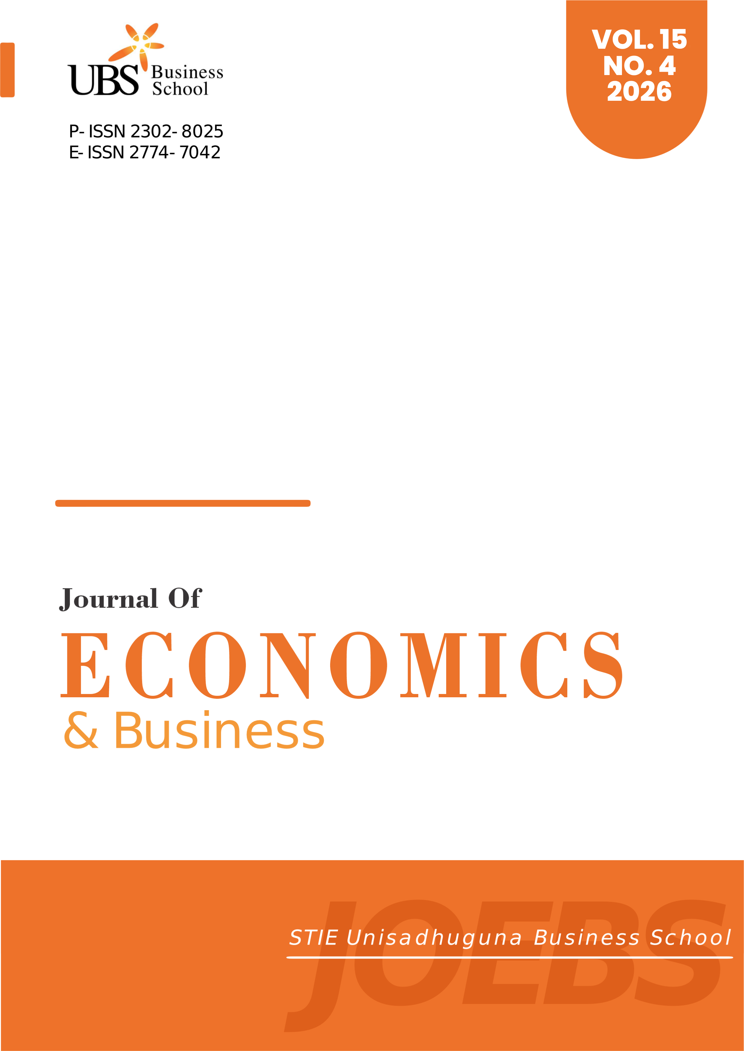 					View Vol. 15 No. 4 (2026): Journal of Economics and Business UBS
				